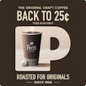 Upcoming: Peet's Medium Drip Coffee: 25 cents on Sep 29 + free shipping
