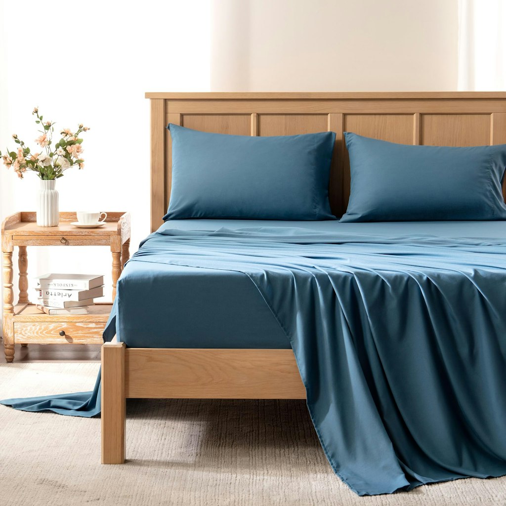 Comfort Spaces Coolmax Moisture Wicking Cooling 4-Piece Queen Sheet Set: $10 Comfort Spaces Coolmax Moisture Wicking Cooling 4-Piece Queen Sheet Set: $10