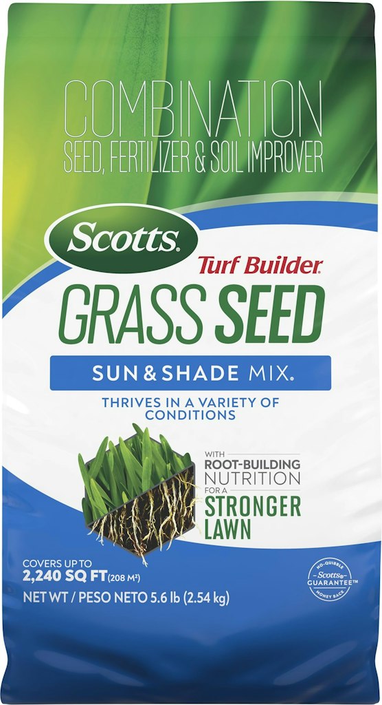 Scotts Turf Builder Grass Seed Sun & Shade Mix 5.6-lb. Bag: $21 Scotts Turf Builder Grass Seed Sun & Shade Mix 5.6-lb. Bag: $21