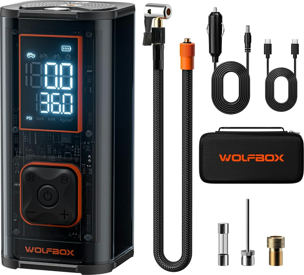Wolfbox 150PSI Portable Tire Inflator: $65