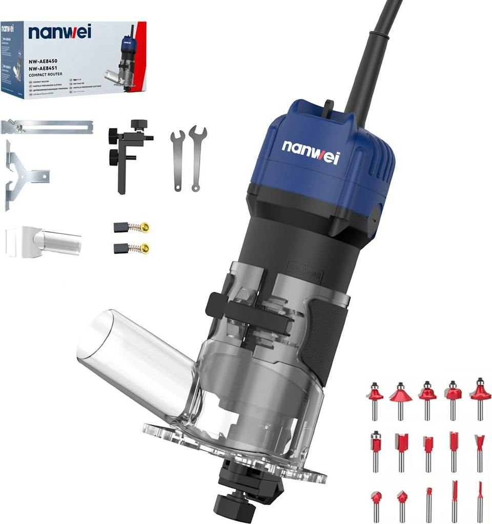 Nanwei 450W Compact Hand Wood Router: $45
