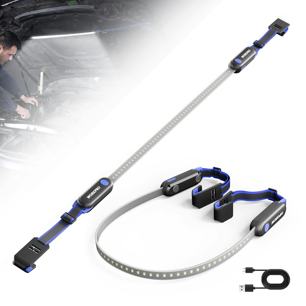 WorkPro Rechargeable 25" Foldable Magnetic Work Light: $19