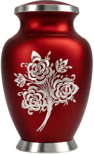 Handcrafted Red Rose Decorative Adult Cremation Urn: $59.99