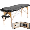Alden Design 2 Section Adjustable & Foldable Wooden Massage Table for $80 + free shipping