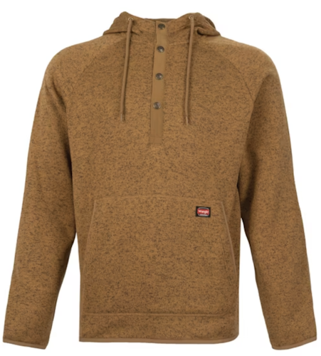Wrangler Workwear Men's Fleece Mock Neck Hoodie for $10 + free shipping w/ $35