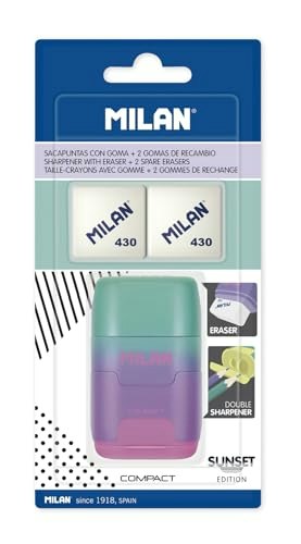 Milan Compact Sharpener and Eraser 2-Pack: $21.45 Milan Compact Sharpener and Eraser 2-Pack: $21.45