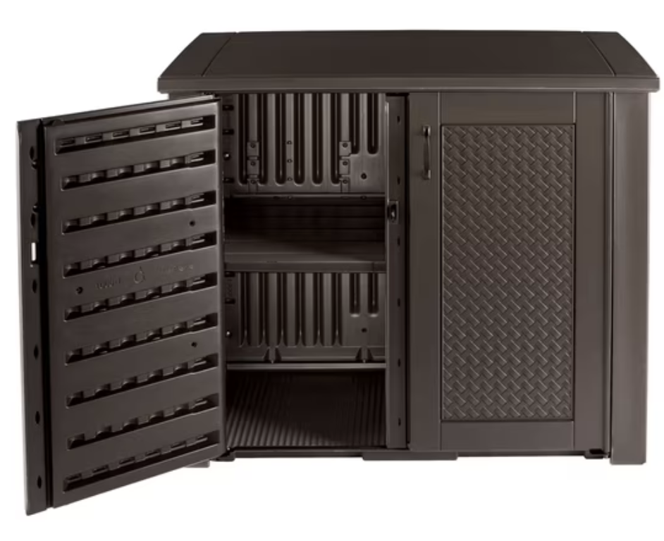 Rubbermaid Patio Chic Outdoor Storage Cabinet: $178
