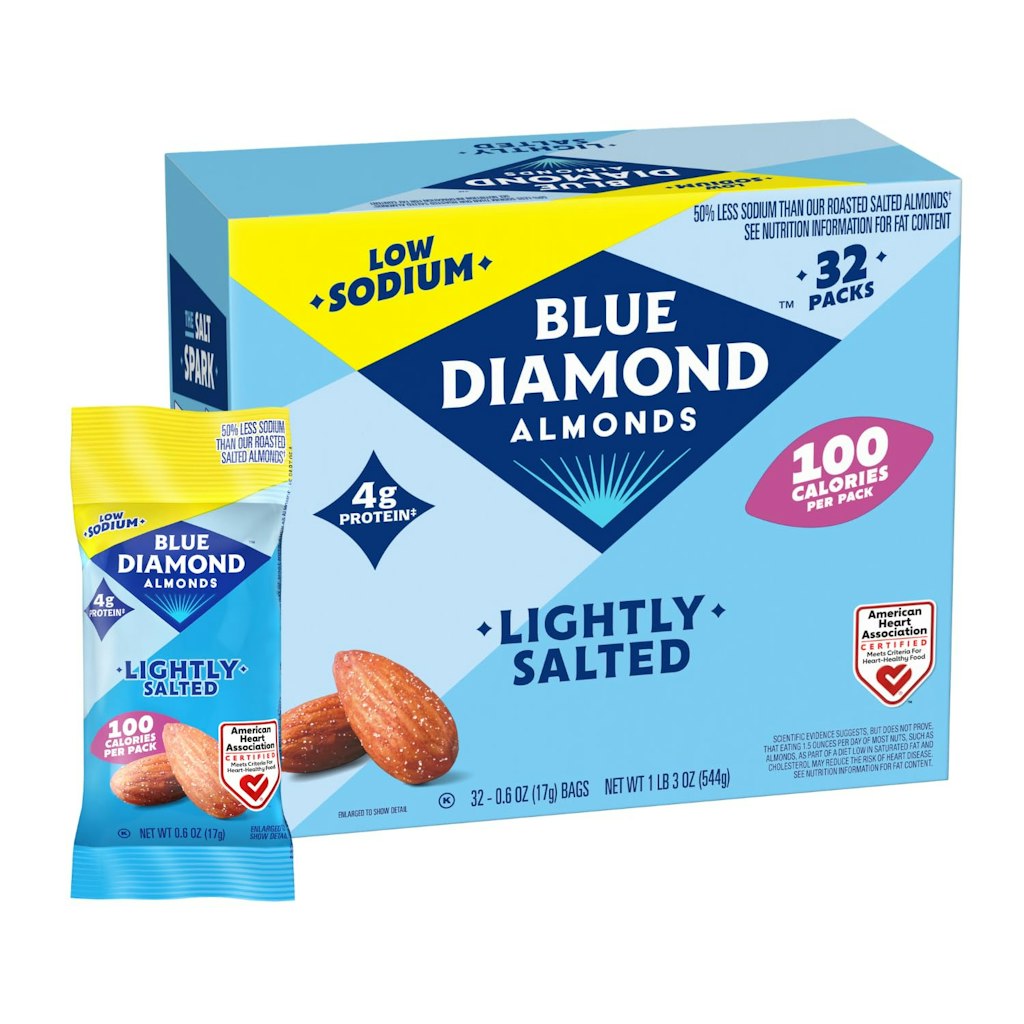 Blue Diamond Low Sodium Lightly Salted 100 Calorie Almonds 32-Pack: $12 via Sub & Save