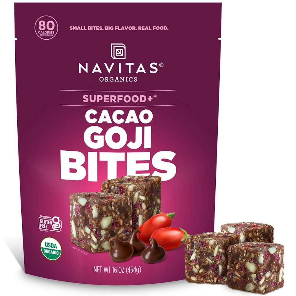 Navitas Organics Superfood Cacao Goji Bites 16-oz. Bag: $10 via Sub & Save