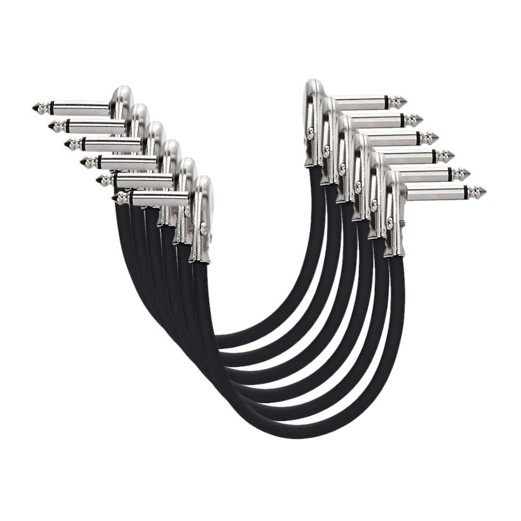 Amazon Basics 1/4" x 6" Guitar Patch Cable 6-Pack: $12 w/ Prime