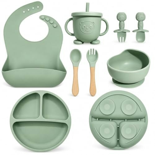 Catvegue Silicone Baby Feeding Utensils 8-Piece Set: $17.84 Catvegue Silicone Baby Feeding Utensils 8-Piece Set: $17.84