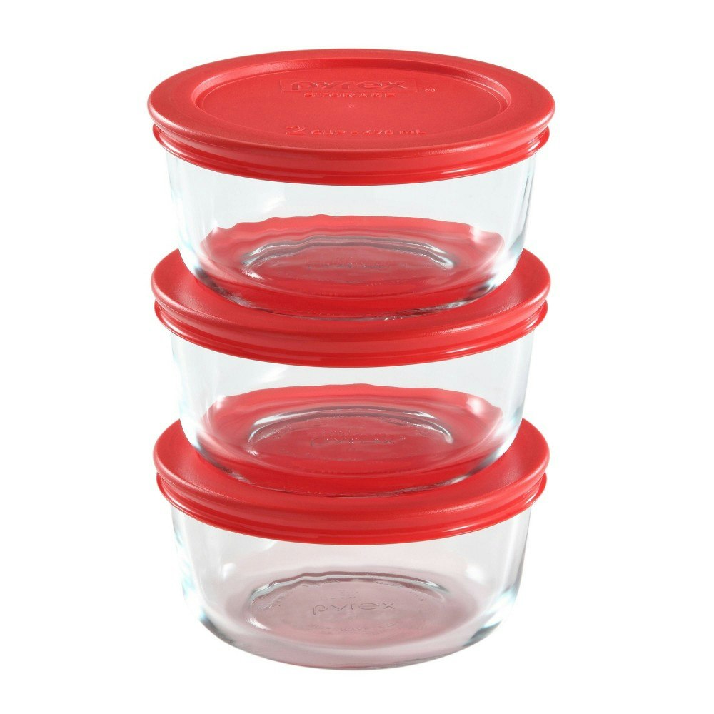 Pyrex 2-Cup Round Glass Food Storage Container 6-Piece Set: $9.89 Pyrex 2-Cup Round Glass Food Storage Container 6-Piece Set: $9.89