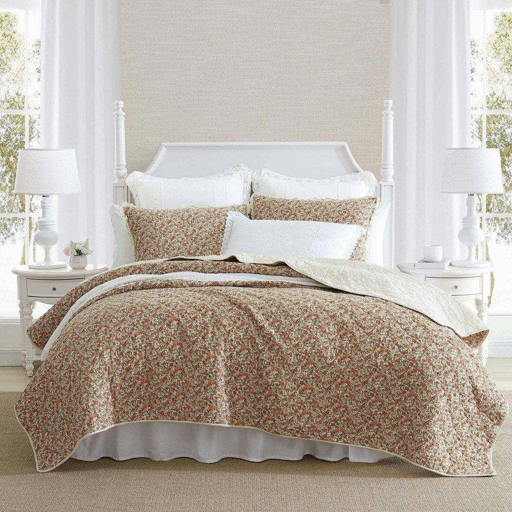 Laura Ashley Loveston Twin Cotton Quilt Set: $63.99