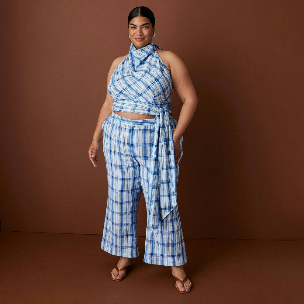 Rosie Assoulin x Target Women's Gingham Kick Flare Trousers: $34