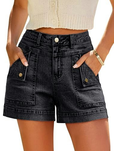 Eddoyee Women's High-Waist Denim Cargo Shorts: $25.48 Eddoyee Women's High-Waist Denim Cargo Shorts: $25.48