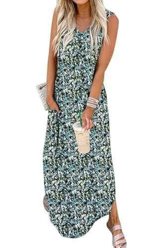 Women's Sleeveless Split Maxi Sundress with Pockets: $14.24 Women's Sleeveless Split Maxi Sundress with Pockets: $14.24