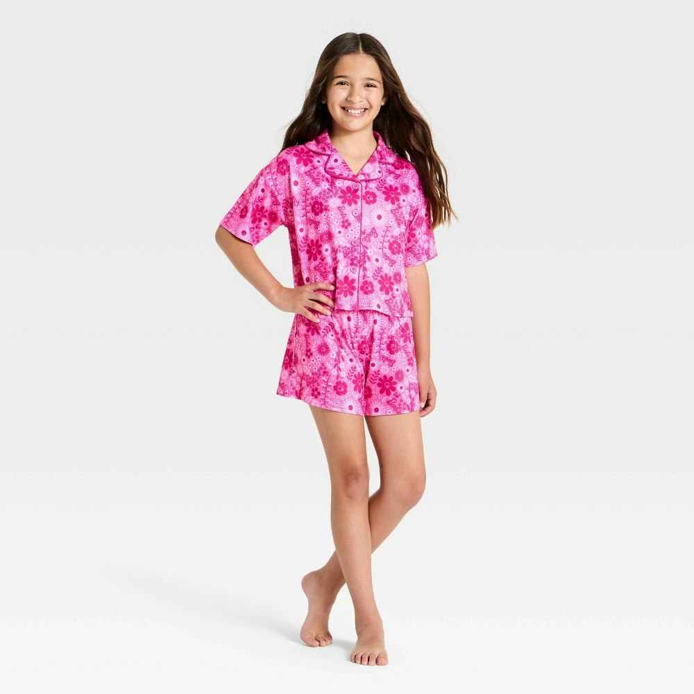 Girls' Barbie Button-Down Pajama Set 2-Piece: $18 Girls' Barbie Button-Down Pajama Set 2-Piece: $18