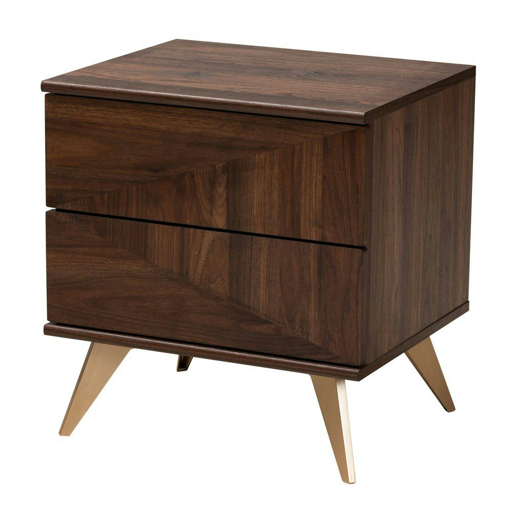 Baxton Studio Graceland 2-Drawer Wooden Nightstand: $106.99 Baxton Studio Graceland 2-Drawer Wooden Nightstand: $106.99