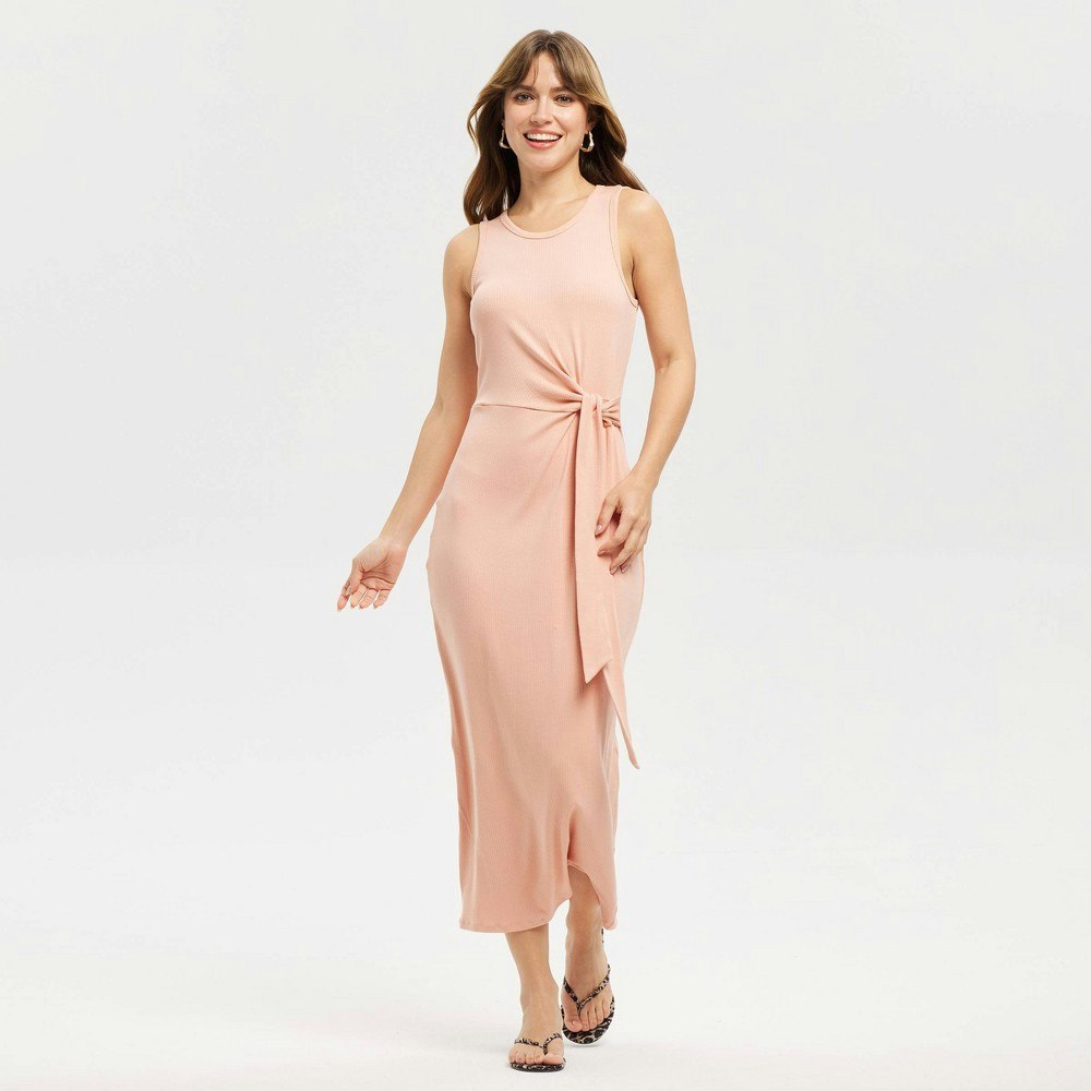 A New Day Women's Ribbed Tie-Waist Maxi Bodycon Dress: $38 A New Day Women's Ribbed Tie-Waist Maxi Bodycon Dress: $38