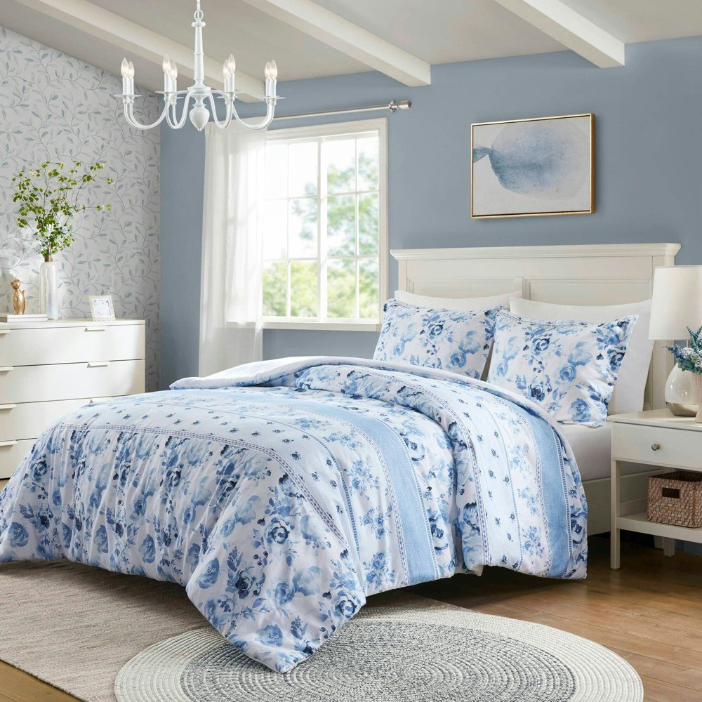Intelligent Design Lena Floral Striped Twin/Twin XL Duvet Cover Set: $25.99 Intelligent Design Lena Floral Striped Twin/Twin XL Duvet Cover Set: $25.99