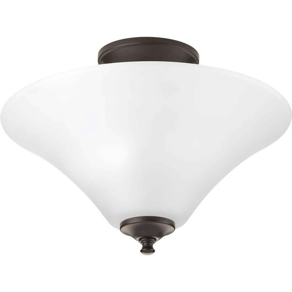 Joy Collection 2-Light Antique Bronze Semi-Flush Mount: $65.70