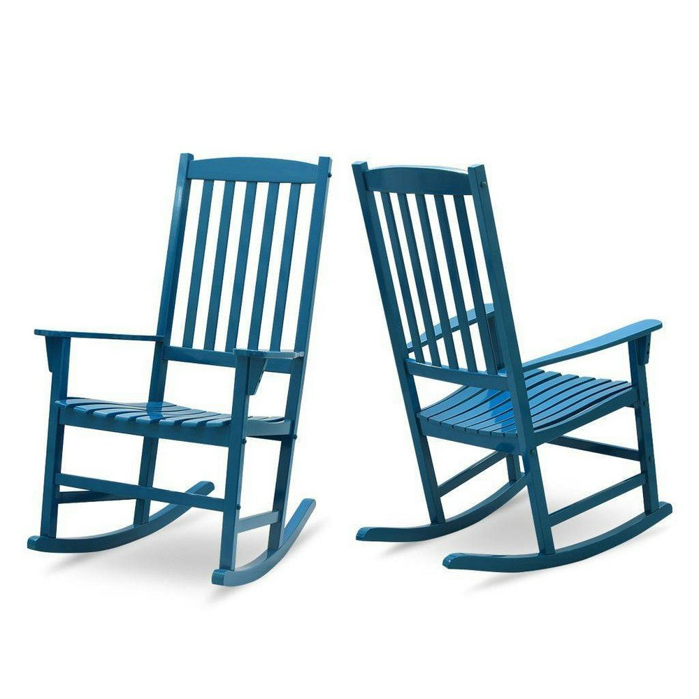 Sonoma Lane Southlake 2-Piece Mahogany Wood Porch Rocking Chair Set: $413.99