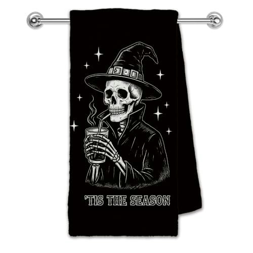 YXYBF 16x24-inch Witchy Skeleton Hand Towel: $8.98
