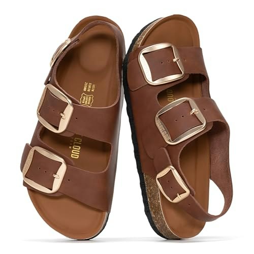 Women's Leather Ankle Strap Footbed Sandals: $29.90 Women's Leather Ankle Strap Footbed Sandals: $29.90