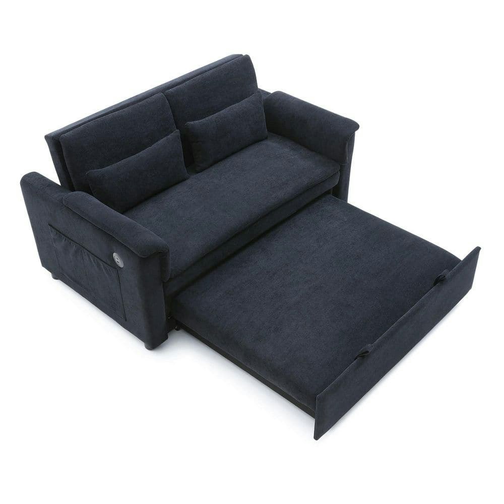 Black Velvet 55-inch Pull-Out Convertible Twin Sofa Bed: $575.33 Black Velvet 55-inch Pull-Out Convertible Twin Sofa Bed: $575.33