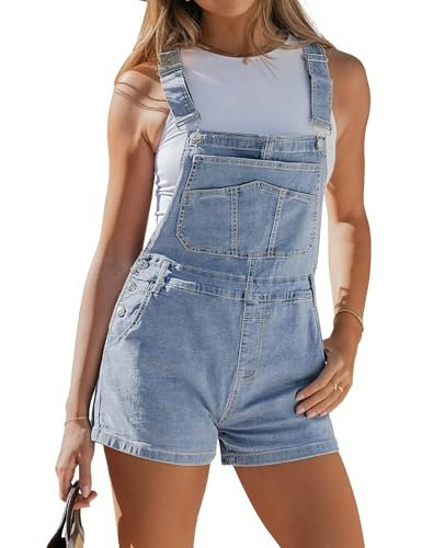 Luvamia Women's Denim Overall Shorts: $19.98 Luvamia Women's Denim Overall Shorts: $19.98