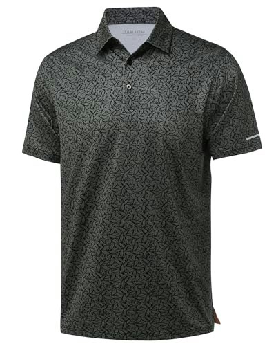 Yamxdm Men's Performance Moisture Wicking Golf Polo Shirt: $19.54