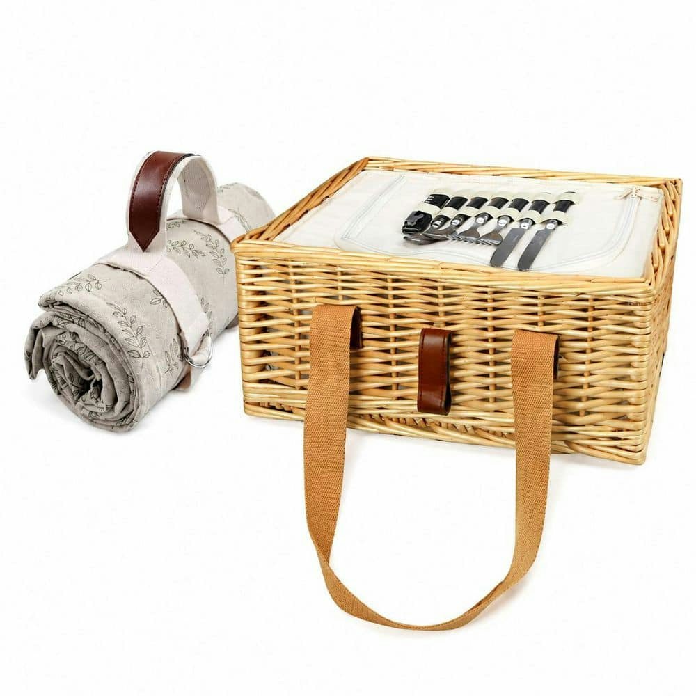 Willow Wicker 2-Person Picnic Basket Set: $162.67