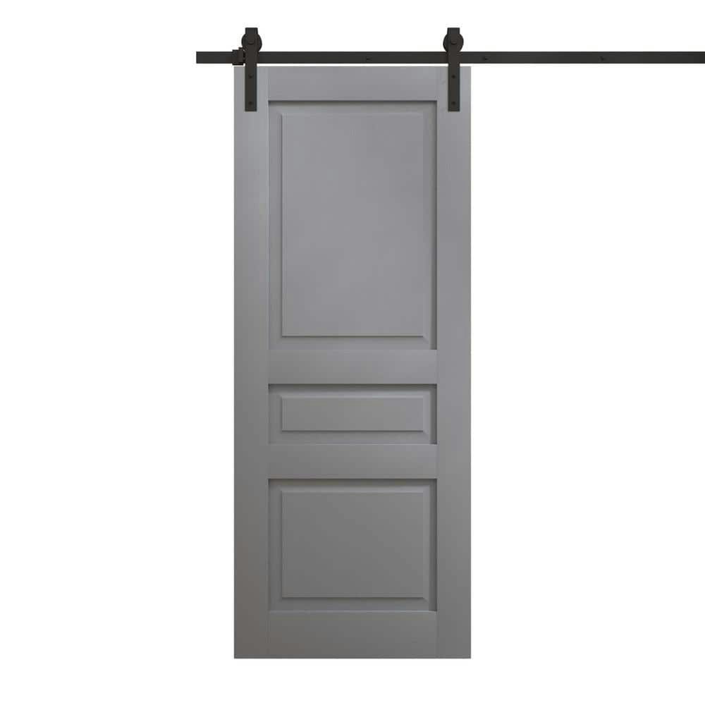 42" x 84" Painted Grey Oak Solid Wood Barn Door Slab with Hardware: $1,204.35 42" x 84" Painted Grey Oak Solid Wood Barn Door Slab with Hardware: $1,204.35