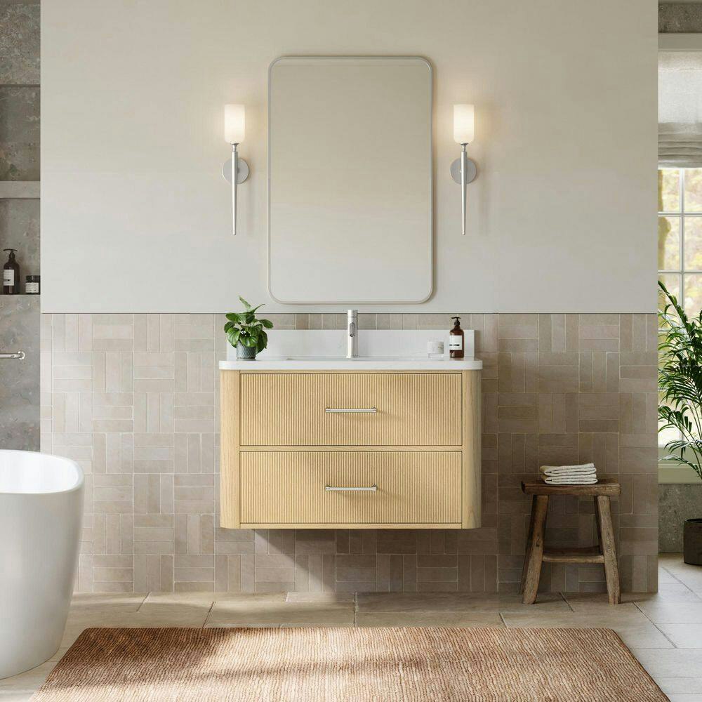 Francesca 36-inch Wall-Mounted Bath Vanity: $1,499 Francesca 36-inch Wall-Mounted Bath Vanity: $1,499
