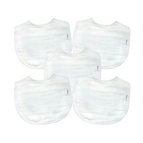 Green Sprouts Organic Cotton Muslin Bibs 5-Pack: $21.24