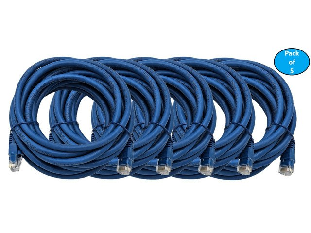 Micro Connectors 14-Foot Cat 6 UTP Patch Cable 5-Pack: $24.99