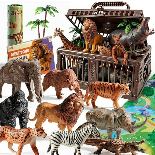 Joyin Wild Animal Toy Figures 17-Piece Set: $24.99