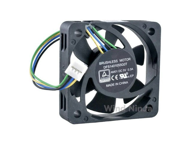 Delta DFS1401055G0T 40mm 5V 4-Pin Fan: $25 Delta DFS1401055G0T 40mm 5V 4-Pin Fan: $25