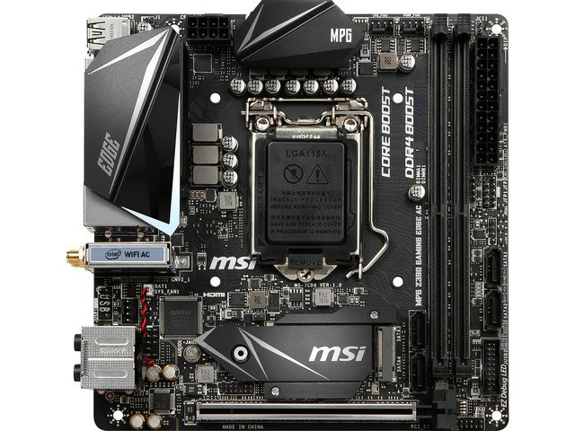 MSI MPG Z390I Gaming Edge AC Mini ITX Motherboard: $160.44 MSI MPG Z390I Gaming Edge AC Mini ITX Motherboard: $160.44