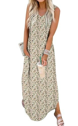 Women's Sleeveless Split Maxi Sundress with Pockets: $14.24 Women's Sleeveless Split Maxi Sundress with Pockets: $14.24