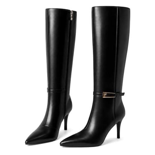 Comjuy Women's Knee-High High-Heel Boots: $48.69