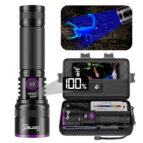 365nm UV Flashlight with Filter Lens and LCD Display: $30.98 365nm UV Flashlight with Filter Lens and LCD Display: $30.98