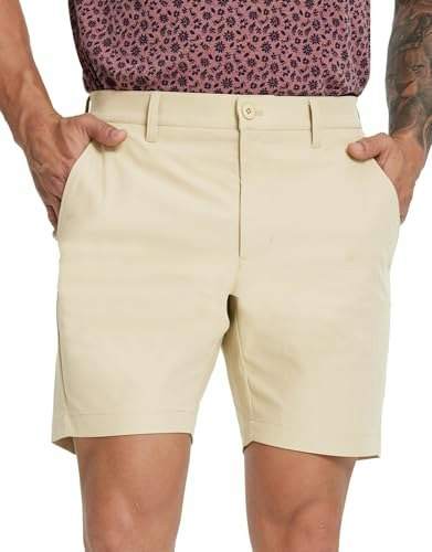 Michel Rouen 7-Inch Lightweight Stretch Golf Shorts: $19.94