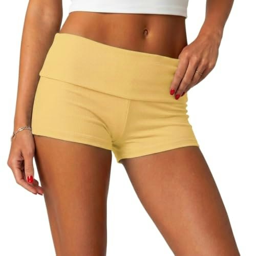 Onlystory Women's Fold-Over Micro Mini Shorts: $12.74 Onlystory Women's Fold-Over Micro Mini Shorts: $12.74