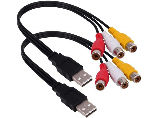 USB to 3RCA Video and Audio Adapter Cable 2-Pack: $24.53 USB to 3RCA Video and Audio Adapter Cable 2-Pack: $24.53