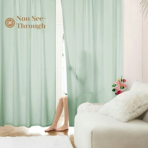 Homeideas 52" x 62" Sheer Privacy Curtains: $21.20 Homeideas 52" x 62" Sheer Privacy Curtains: $21.20