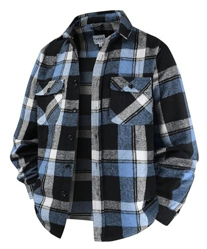 Fozexi Men's Plaid Flannel Jacket: $19.98 Fozexi Men's Plaid Flannel Jacket: $19.98