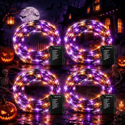 26-Foot 80-LED Halloween Fairy Lights 4-Pack: $13.98