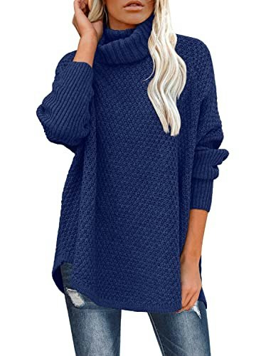 Dorose Women's Oversized Turtleneck Knit Tunic Sweater: $29.98 Dorose Women's Oversized Turtleneck Knit Tunic Sweater: $29.98