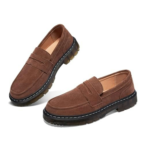 Sennyo Women's Suede Penny Loafer Flats: $38.65